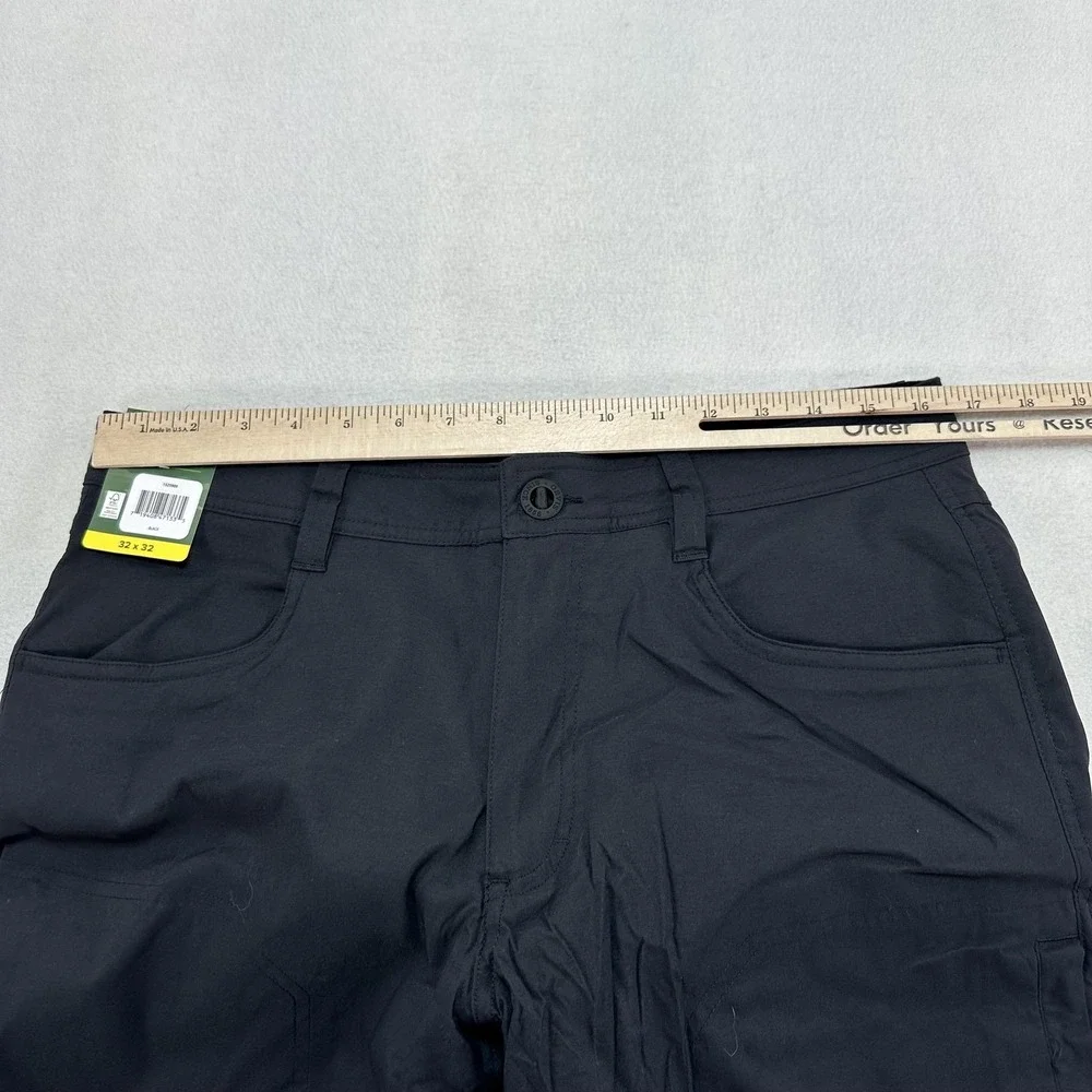 Orvis Pants Mens 32x32 Black Fleece Lined Cargo Nylon Winter Hiking Outdoor